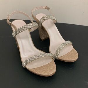 Gold Rhinestone Heels